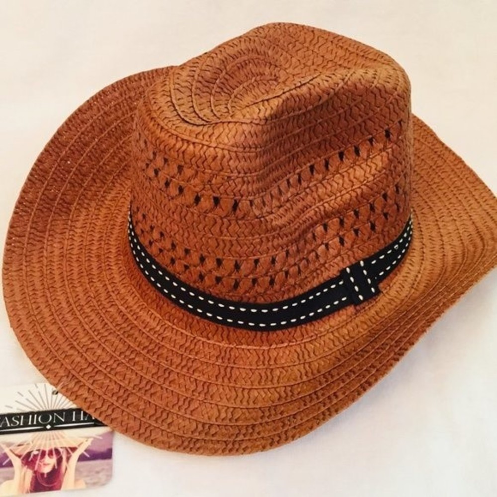 Woven Hat Western Cowboy Style